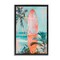Stupell Industries Peach Surf Distressed Modern Black Framed Floater Canvas Wall Art, design by LSR Design Studio